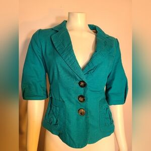 Women's Medium Petite Turquoise Jacket